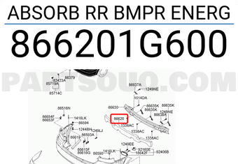 Hyundai / KIA 866201G600 ABSORB RR BMPR ENERG