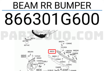 Hyundai / KIA 866301G600 BEAM RR BUMPER