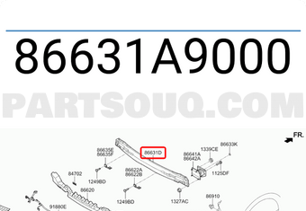 Hyundai / KIA 86631A9000 BEAM-RR BUMPER