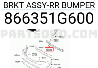 Hyundai / KIA 866351G600 BRKT ASSY-RR BUMPER