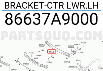 Hyundai / KIA 86637A9000 BRACKET-CTR LWR,LH