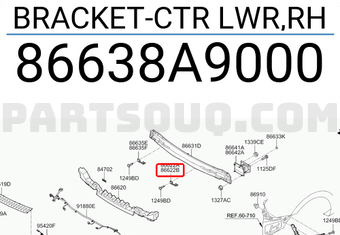 Hyundai / KIA 86638A9000 BRACKET-CTR LWR,RH