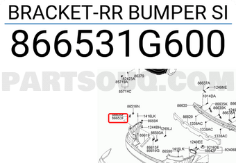 Hyundai / KIA 866531G600 BRACKET-RR BUMPER SI