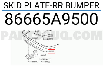 Hyundai / KIA 86665A9500 SKID PLATE-RR BUMPER