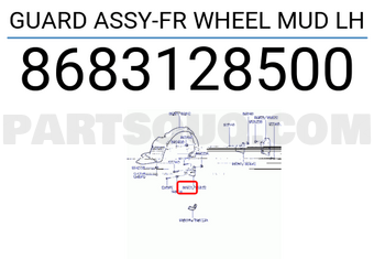 Hyundai / KIA 8683128500 GUARD ASSY-FR WHEEL MUD LH