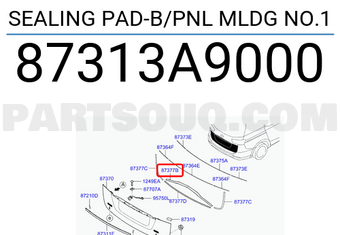 Hyundai / KIA 87313A9000 SEALING PAD-B/PNL MLDG NO.1