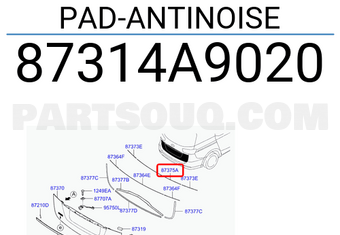 Hyundai / KIA 87314A9020 PAD-ANTINOISE