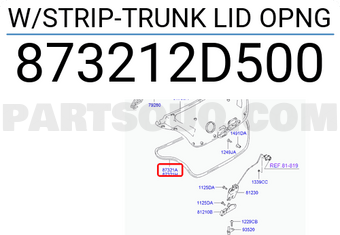 Hyundai / KIA 873212D500 W/STRIP-TRUNK LID OPNG
