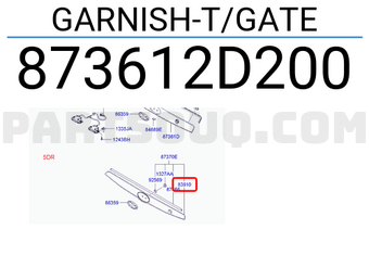Hyundai / KIA 873612D200 GARNISH-T/GATE