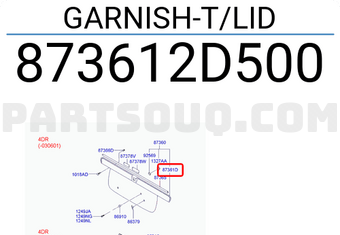 Hyundai / KIA 873612D500 GARNISH-T/LID