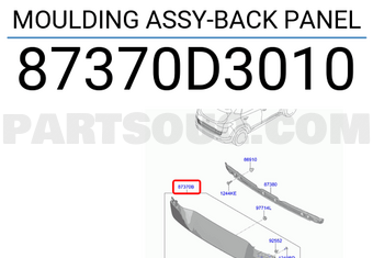 Hyundai / KIA 87370D3010 MOULDING ASSY-BACK PANEL