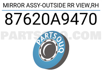 Hyundai / KIA 87620A9470 MIRROR ASSY-OUTSIDE RR VIEW,RH