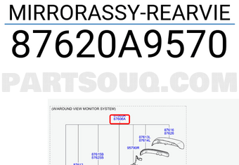 Hyundai / KIA 87620A9570 MIRRORASSY-REARVIE