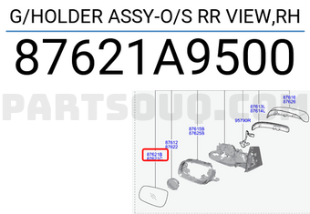 Hyundai / KIA 87621A9500 G/HOLDER ASSY-O/S RR VIEW,RH