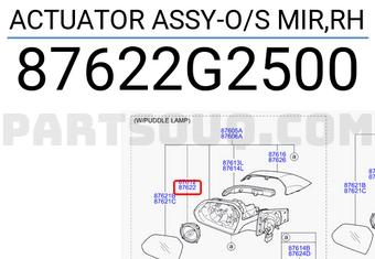 Hyundai / KIA 87622G2500 ACTUATOR ASSY-O/S MIR,RH