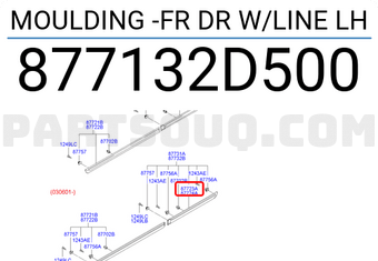 Hyundai / KIA 877132D500 MOULDING -FR DR W/LINE LH