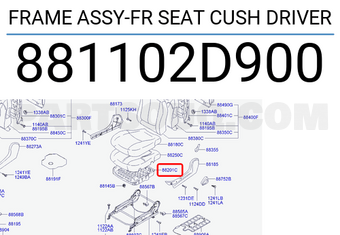 Hyundai / KIA 881102D900 FRAME ASSY-FR SEAT CUSH DRIVER