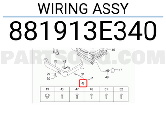 Hyundai / KIA 881913E340 WIRING ASSY