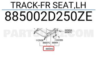 Hyundai / KIA 885002D250ZE TRACK-FR SEAT,LH