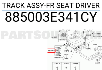 Hyundai / KIA 885003E341CY TRACK ASSY-FR SEAT DRIVER