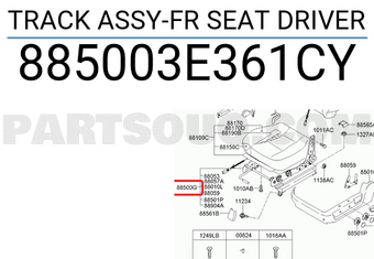 Hyundai / KIA 885003E361CY TRACK ASSY-FR SEAT DRIVER