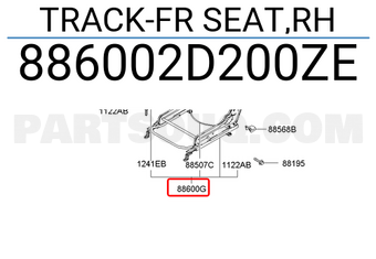 Hyundai / KIA 886002D200ZE TRACK-FR SEAT,RH