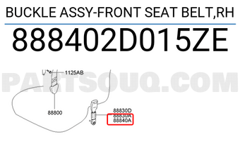 Hyundai / KIA 888402D015ZE BUCKLE ASSY-FRONT SEAT BELT,RH