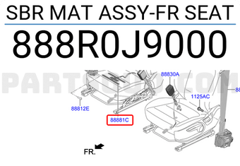Hyundai / KIA 888R0J9000 SBR MAT ASSY-FR SEAT