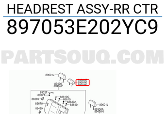 Hyundai / KIA 897053E202YC9 HEADREST ASSY-RR CTR