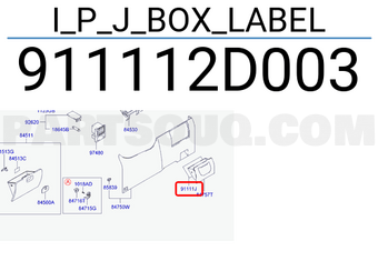 Hyundai / KIA 911112D003 I_P_J_BOX_LABEL