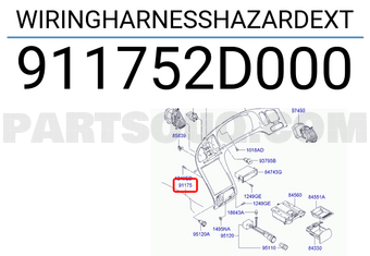 Hyundai / KIA 911752D000 WIRINGHARNESSHAZARDEXT