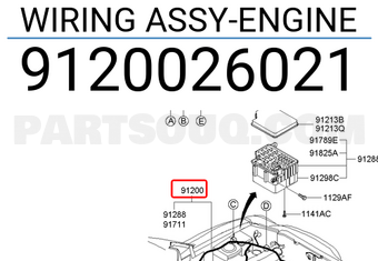 Hyundai / KIA 9120026021 WIRING ASSY-ENGINE