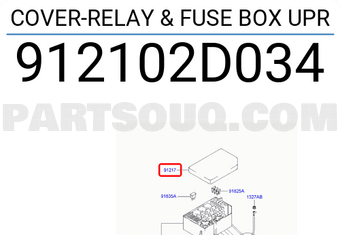Hyundai / KIA 912102D034 COVER-RELAY & FUSE BOX UPR