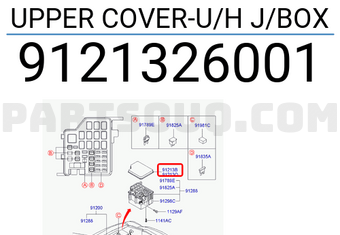 Hyundai / KIA 9121326001 UPPER COVER-U/H J/BOX