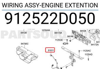 Hyundai / KIA 912522D050 WIRING ASSY-ENGINE EXTENTION