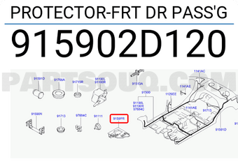 Hyundai / KIA 915902D120 PROTECTOR-FRT DR PASS G