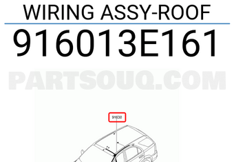 Hyundai / KIA 916013E161 WIRING ASSY-ROOF