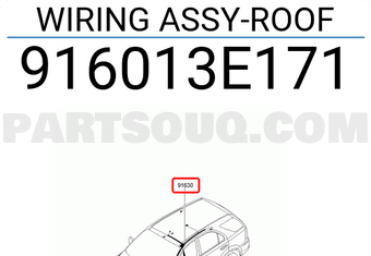 Hyundai / KIA 916013E171 WIRING ASSY-ROOF