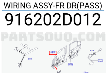 Hyundai / KIA 916202D012 WIRING ASSY-FR DR(PASS)