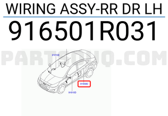 Hyundai / KIA 916501R031 WIRING ASSY-RR DR LH