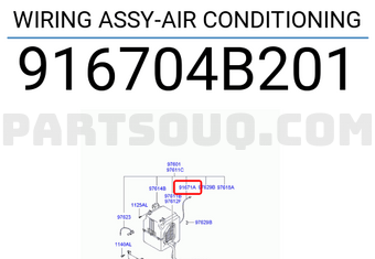 Hyundai / KIA 916704B201 WIRING ASSY-AIR CONDITIONING