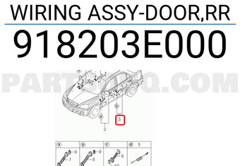 Hyundai / KIA 918203E000 WIRING ASSY-DOOR,RR