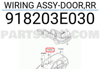 Hyundai / KIA 918203E030 WIRING ASSY-DOOR,RR