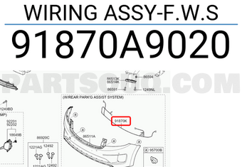Hyundai / KIA 91870A9020 WIRING ASSY-F.W.S
