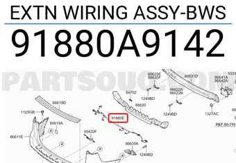 Hyundai / KIA 91880A9142 EXTN WIRING ASSY-BWS