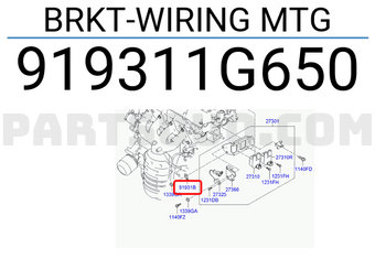 Hyundai / KIA 919311G650 BRKT-WIRING MTG