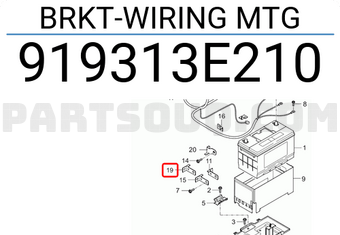 Hyundai / KIA 919313E210 BRKT-WIRING MTG