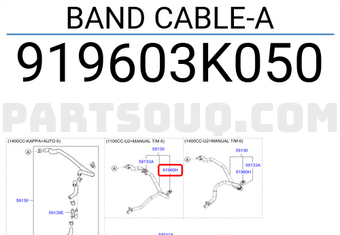 Hyundai / KIA 919603K050 BAND CABLE-A