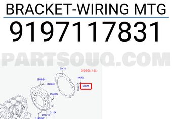 Hyundai / KIA 9197117831 BRACKET-WIRING MTG