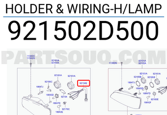 Hyundai / KIA 921502D500 HOLDER & WIRING-H/LAMP